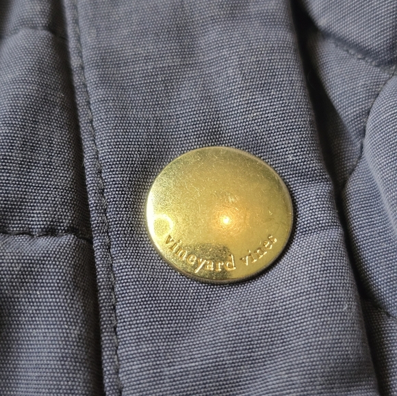 Vineyard Vines Navy Blue Suede Quilted Hunting Vest Size X-Small - Picture 6 of 12